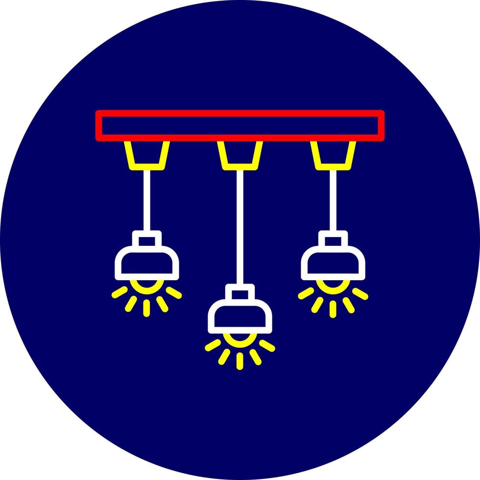 design de ícone criativo de luz de teto vetor