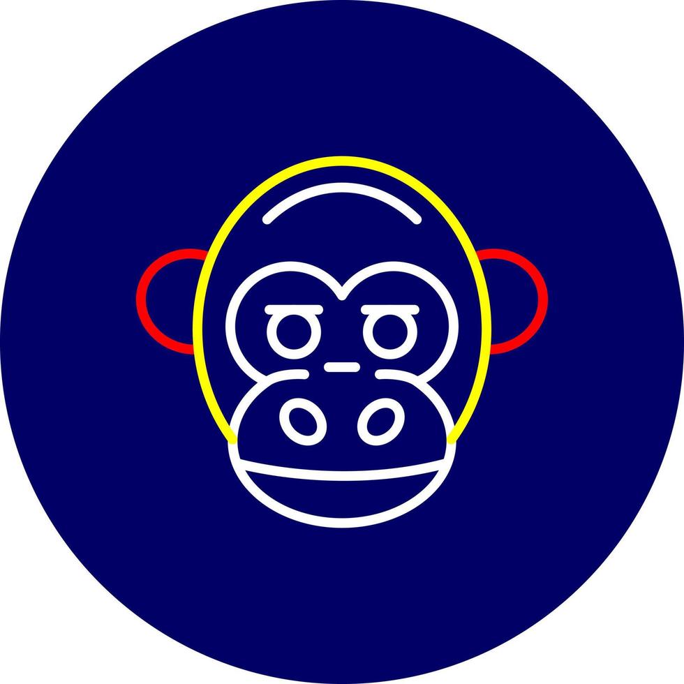 design de ícone criativo de macaco vetor