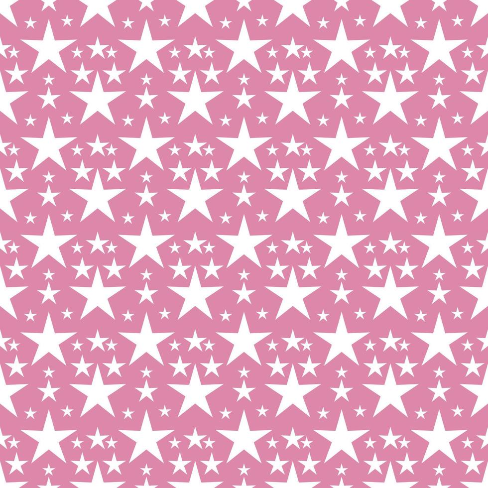 padrão perfeito com fundo rosa estrela vetor