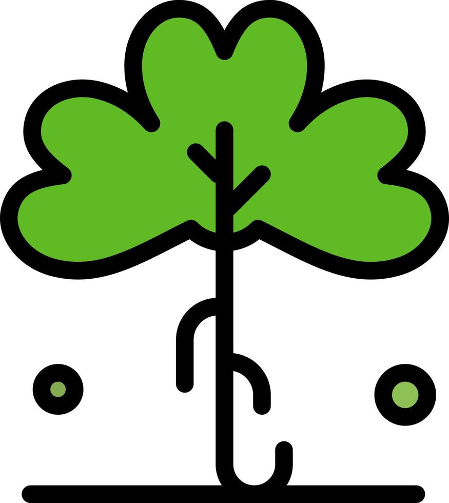 trevo verde irlanda planta irlandesa ícone de cor plana vetor modelo de banner