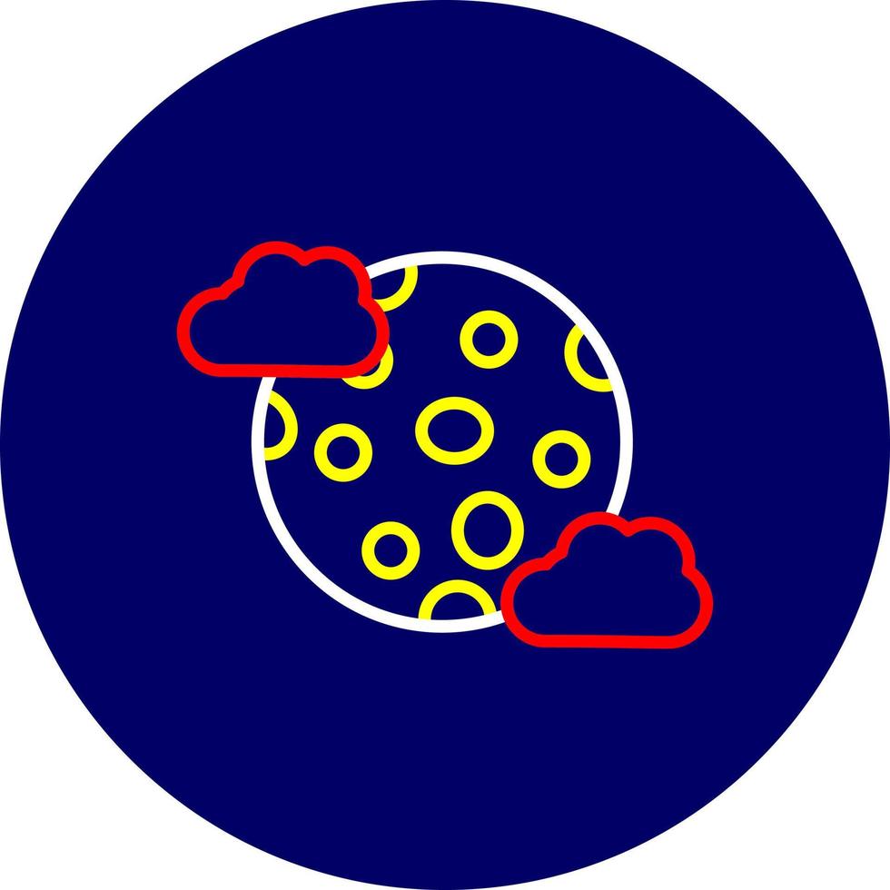 design de ícone criativo de lua cheia vetor