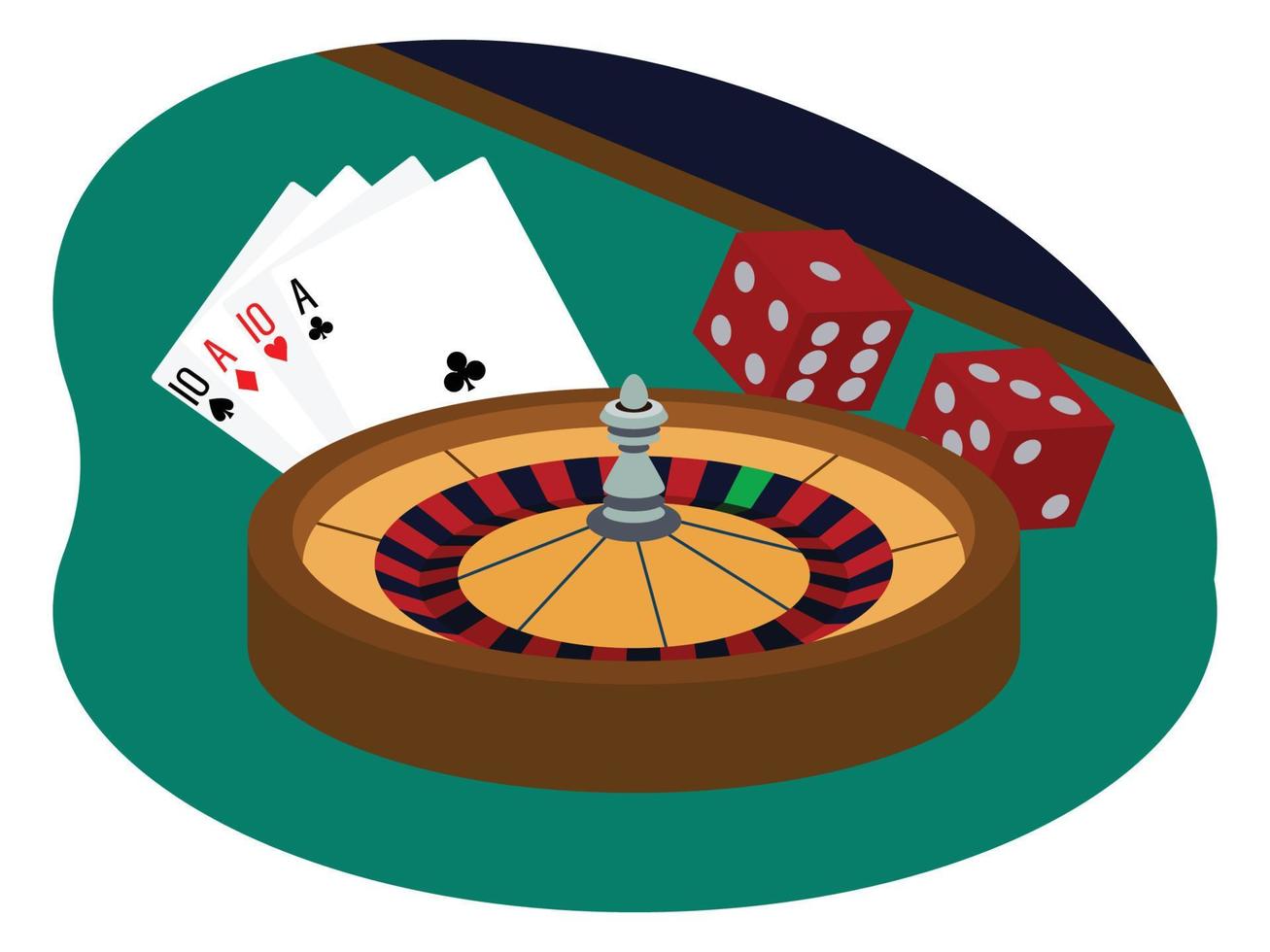 bela ilustração de jogo de pôquer vetor