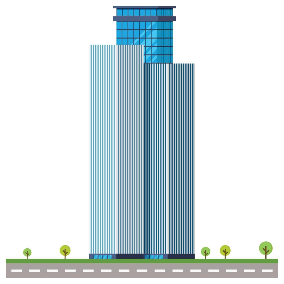 escritório cidade construindo bela ilustração. vetor