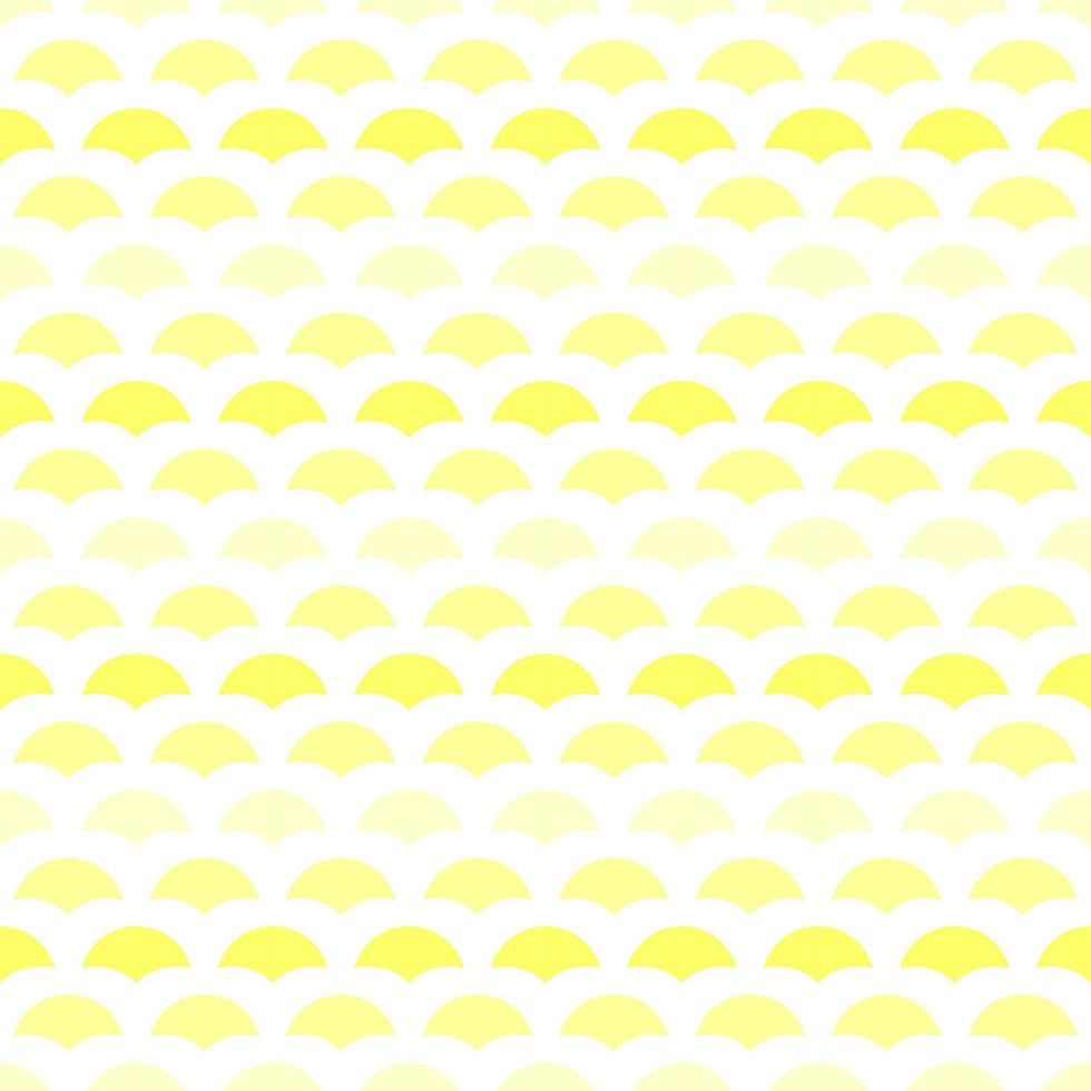padrão de repetição geométrica perfeita de semicírculos amarelos vibrantes vetor