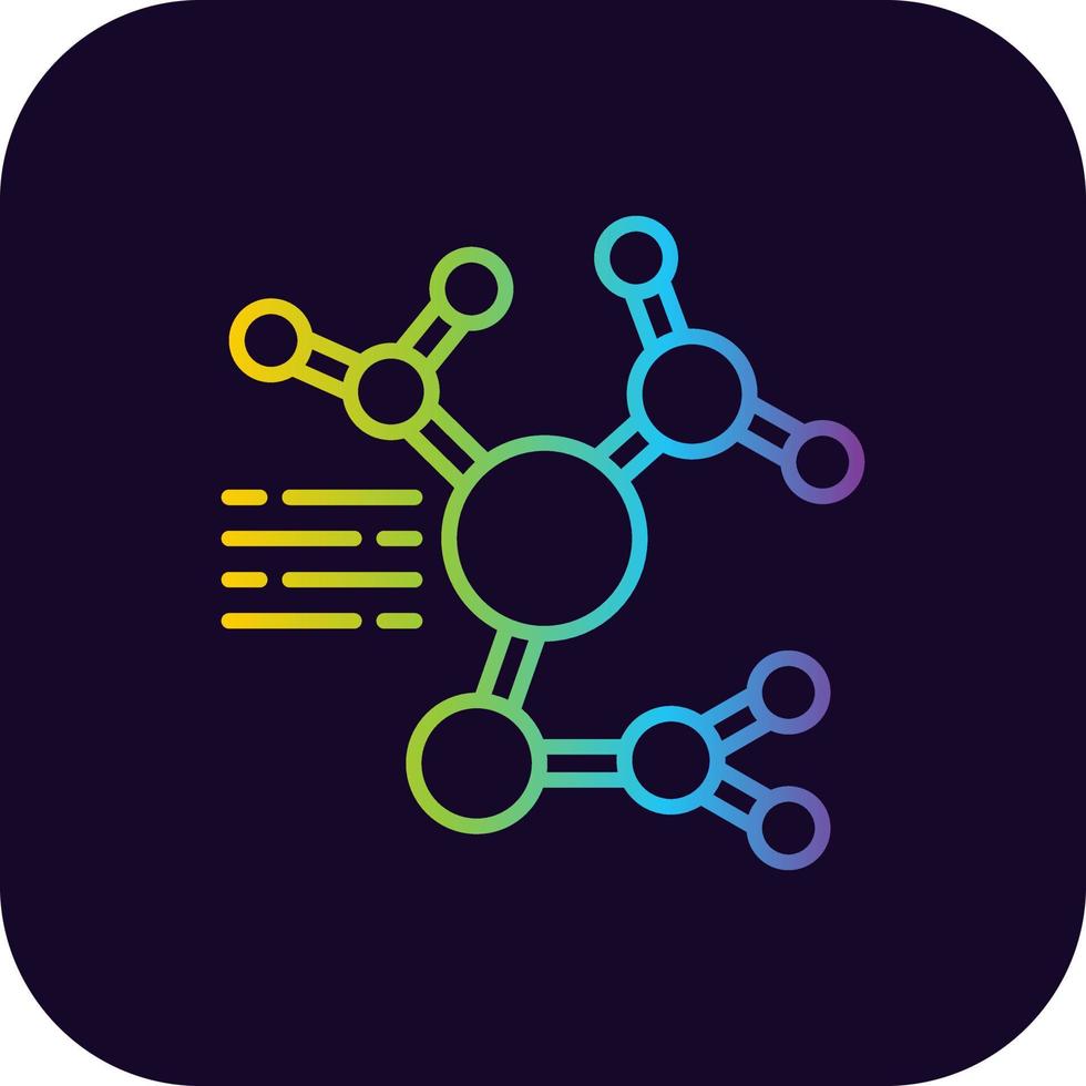 design de ícone criativo de estrutura molecular vetor