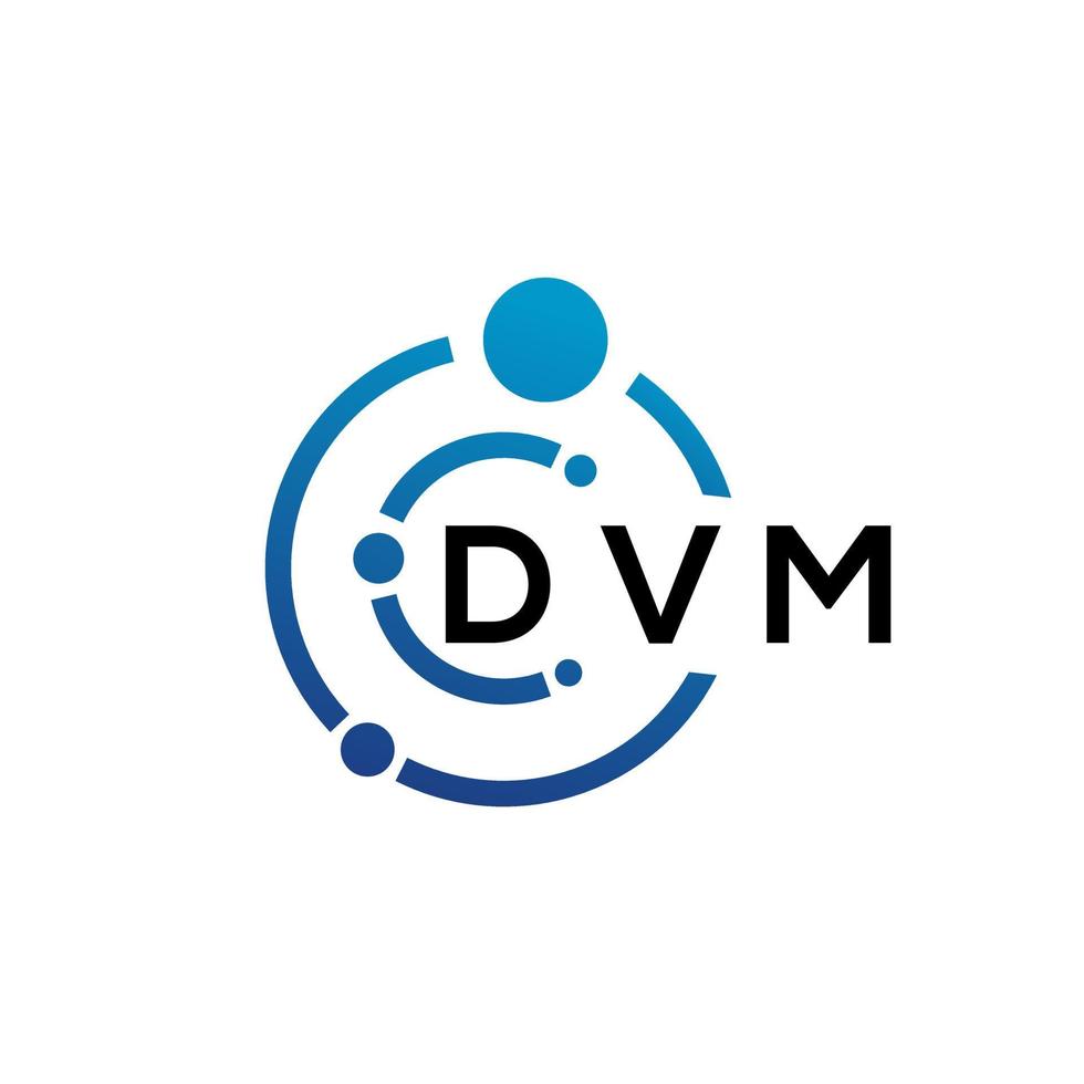 design do logotipo da carta dvm em fundo branco. dvm conceito de logotipo de carta de iniciais criativas. design de letras dvm. vetor