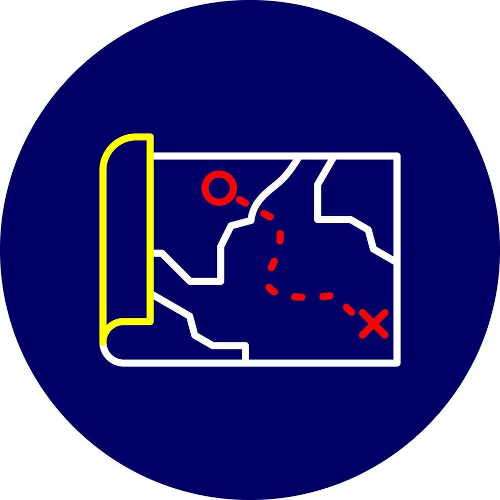 design de ícone criativo do mapa do tesouro vetor