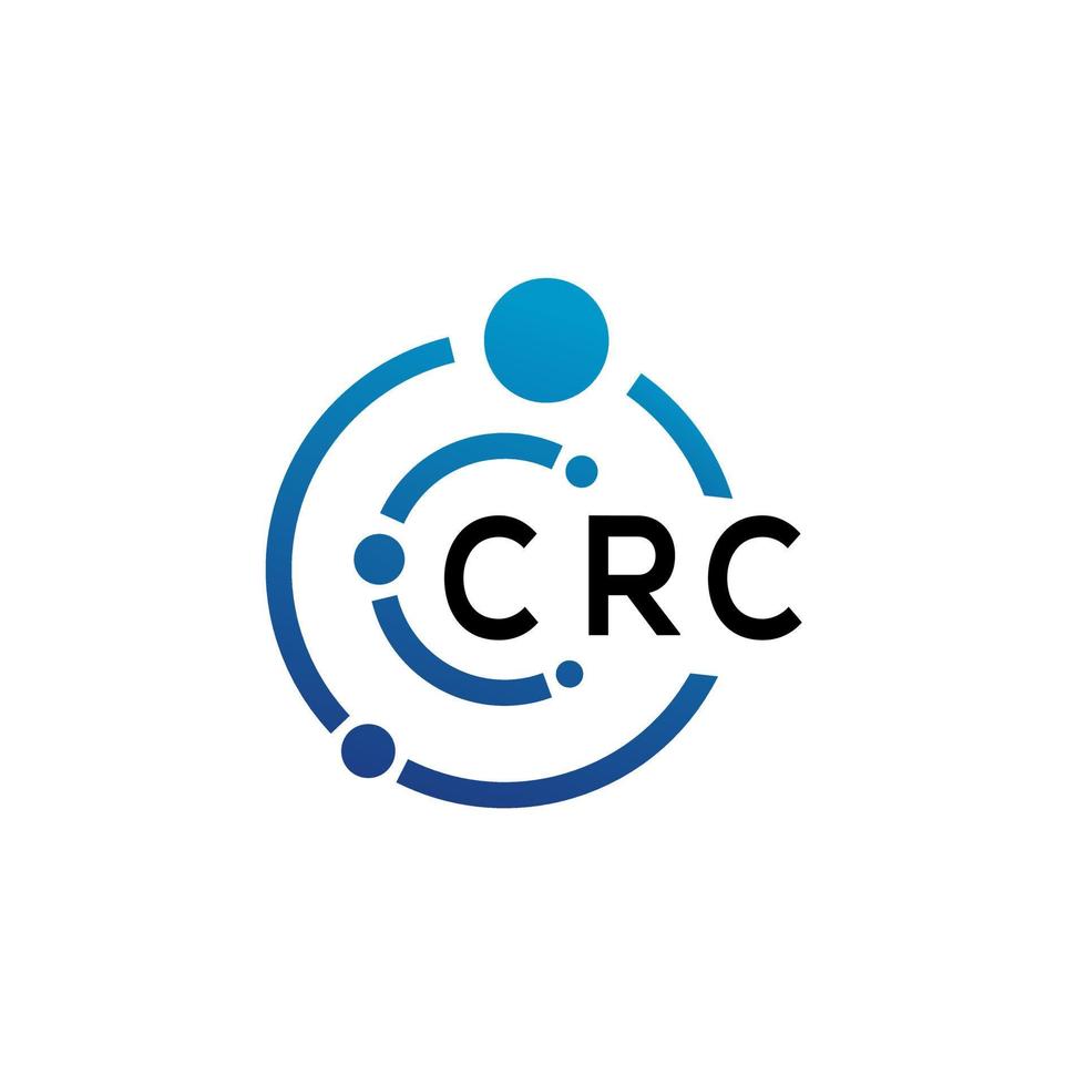 design de logotipo de carta crc em fundo branco. conceito de logotipo de carta de iniciais criativas crc. design de letras crc. vetor