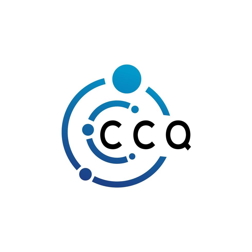 design do logotipo da carta ccq em fundo branco. conceito de logotipo de carta de iniciais criativas ccq. design de letras ccq. vetor