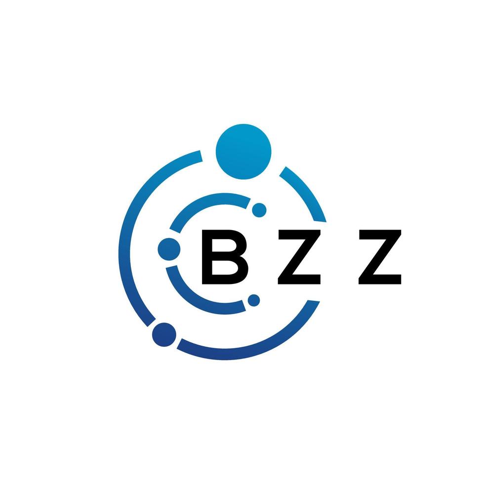 design de logotipo de carta bzz em fundo branco. conceito de logotipo de carta de iniciais criativas bzz. design de letras bzz. vetor