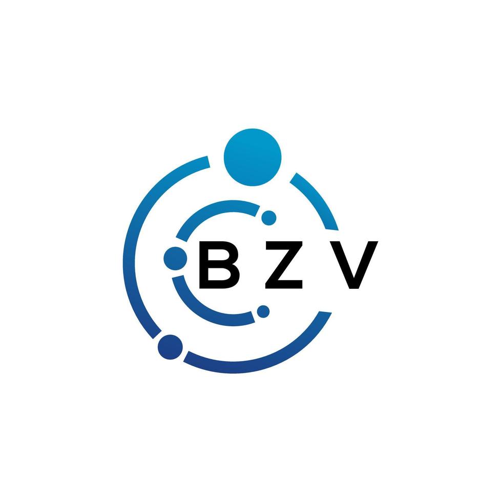 design de logotipo de carta bzv em fundo branco. conceito de logotipo de carta de iniciais criativas bzv. design de letras bzv. vetor
