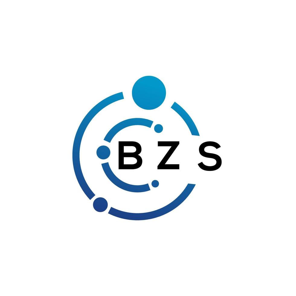 design do logotipo da letra bzs em fundo branco. conceito de logotipo de carta de iniciais criativas bzs. design de letras bzs. vetor