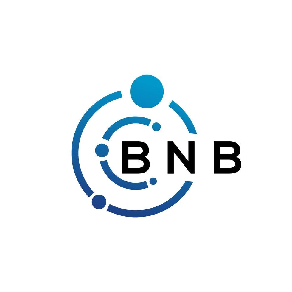 design de logotipo de carta bnb em fundo branco. conceito de logotipo de carta de iniciais criativas bnb. design de letras bnb. vetor