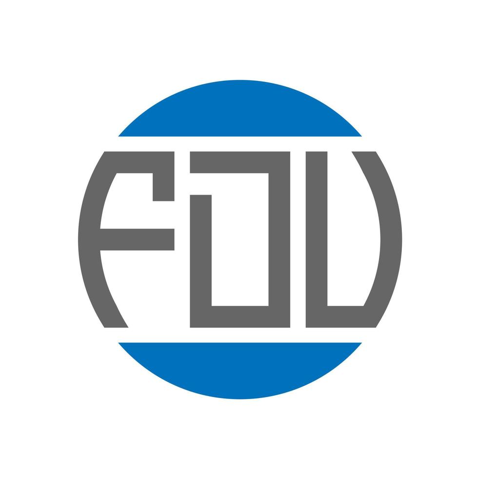 design do logotipo da carta fdu em fundo branco. fdu iniciais criativas círculo conceito de logotipo. design de letras fdu. vetor