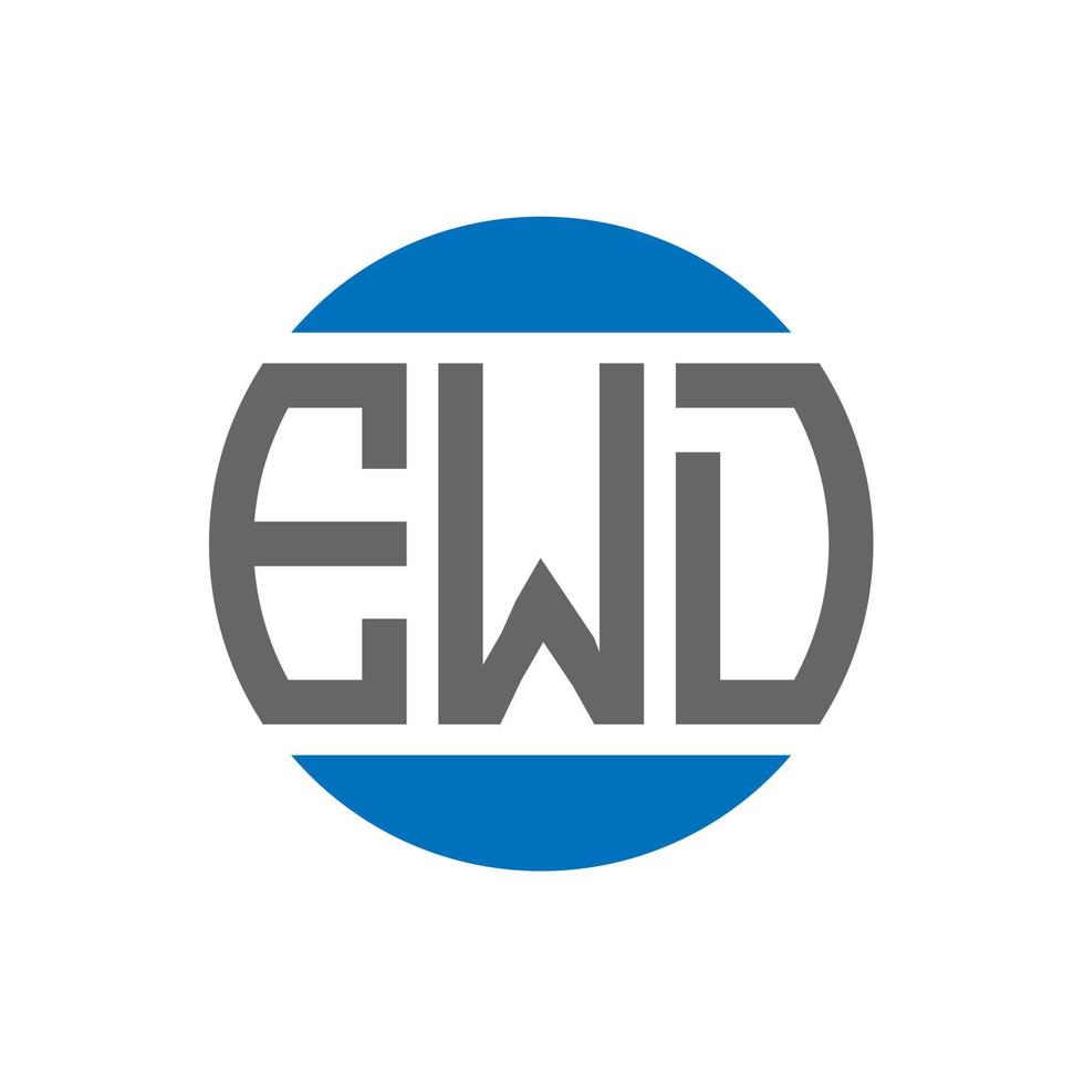 design de logotipo de carta ewd em fundo branco. conceito de logotipo de círculo de iniciais criativas ewd. design de letras ewd. vetor