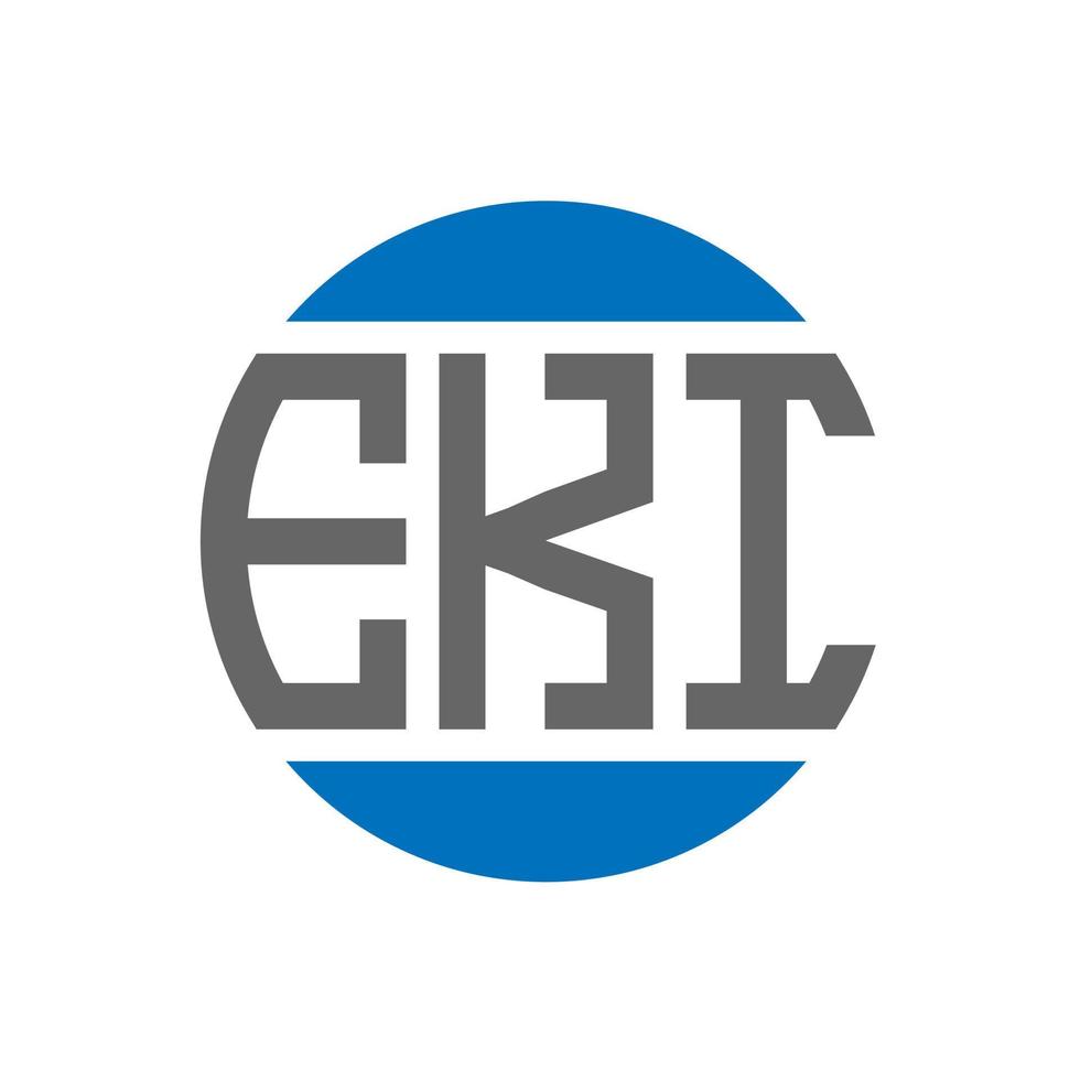 design de logotipo de carta eki em fundo branco. conceito de logotipo de círculo de iniciais criativas eki. design de letras eki. vetor
