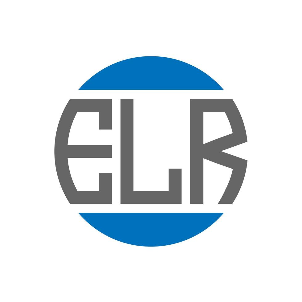 design de logotipo de carta elr em fundo branco. conceito de logotipo de círculo de iniciais criativas elr. design de letras elr. vetor