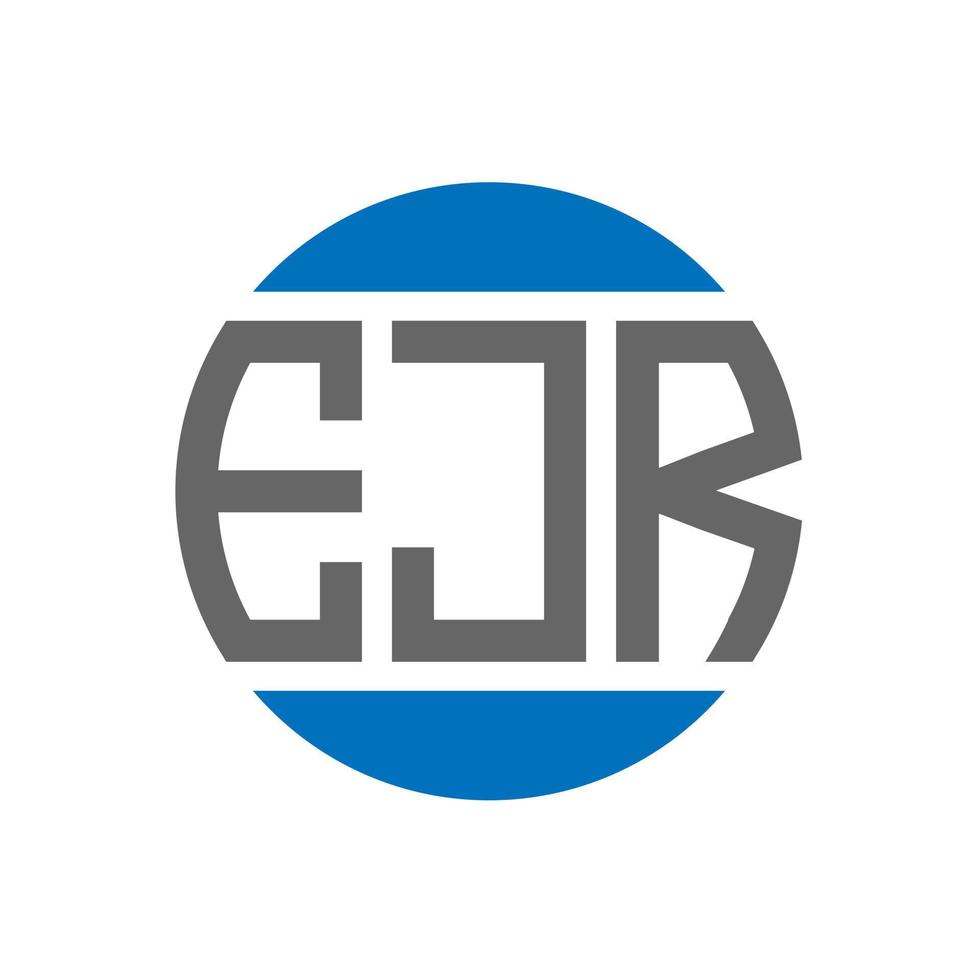 design do logotipo da carta ejr em fundo branco. conceito de logotipo de círculo de iniciais criativas ejr. design de letras ejr. vetor