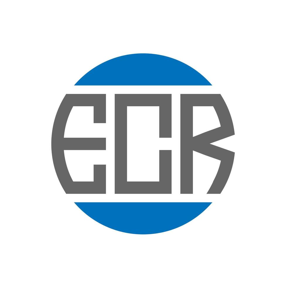 design de logotipo de carta ecr em fundo branco. conceito de logotipo de círculo de iniciais criativas ecr. design de letras ecr. vetor