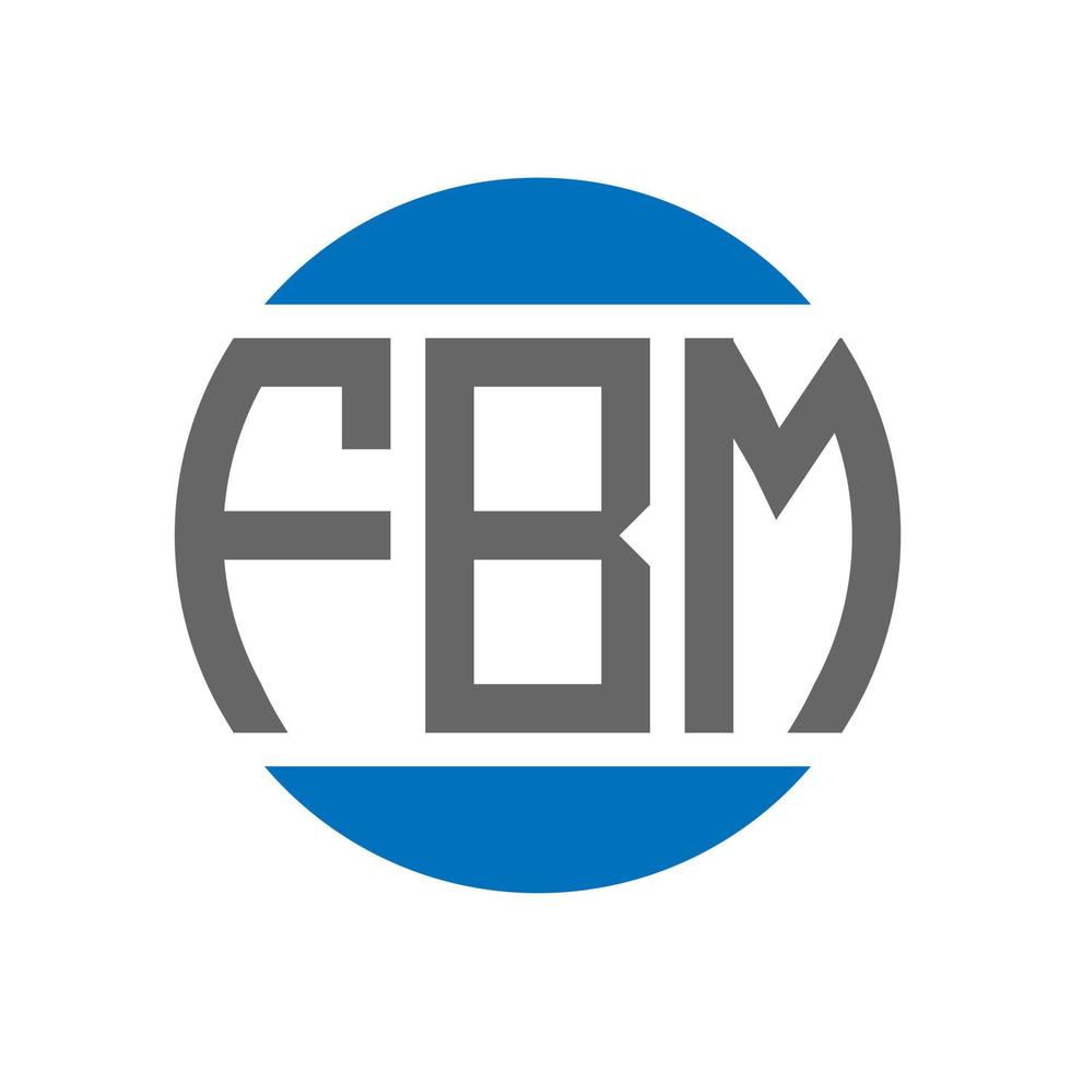 design de logotipo de carta fbm em fundo branco. fbm iniciais criativas círculo conceito de logotipo. design de letras fbm. vetor