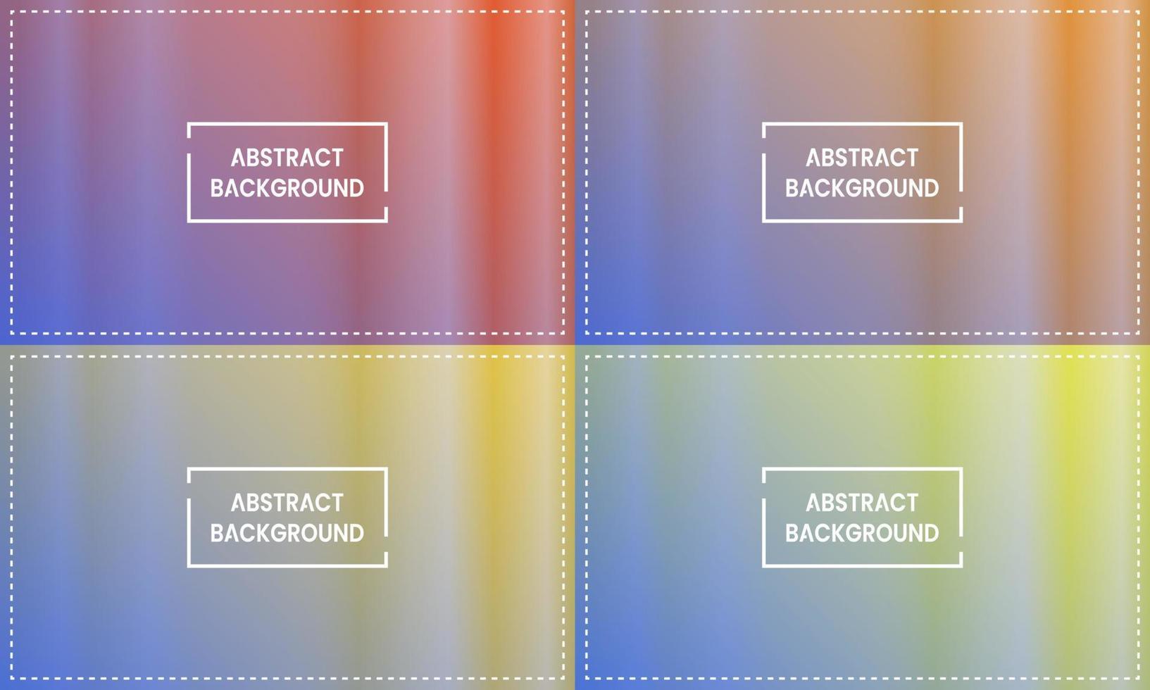 quatro conjuntos de gradiente laranja, amarelo e azul com brilho vertical. estilo abstrato, simples, borrão, moderno e colorido. use para plano de fundo, pano de fundo, papel de parede, cartão, capa, pôster, banner ou panfleto vetor