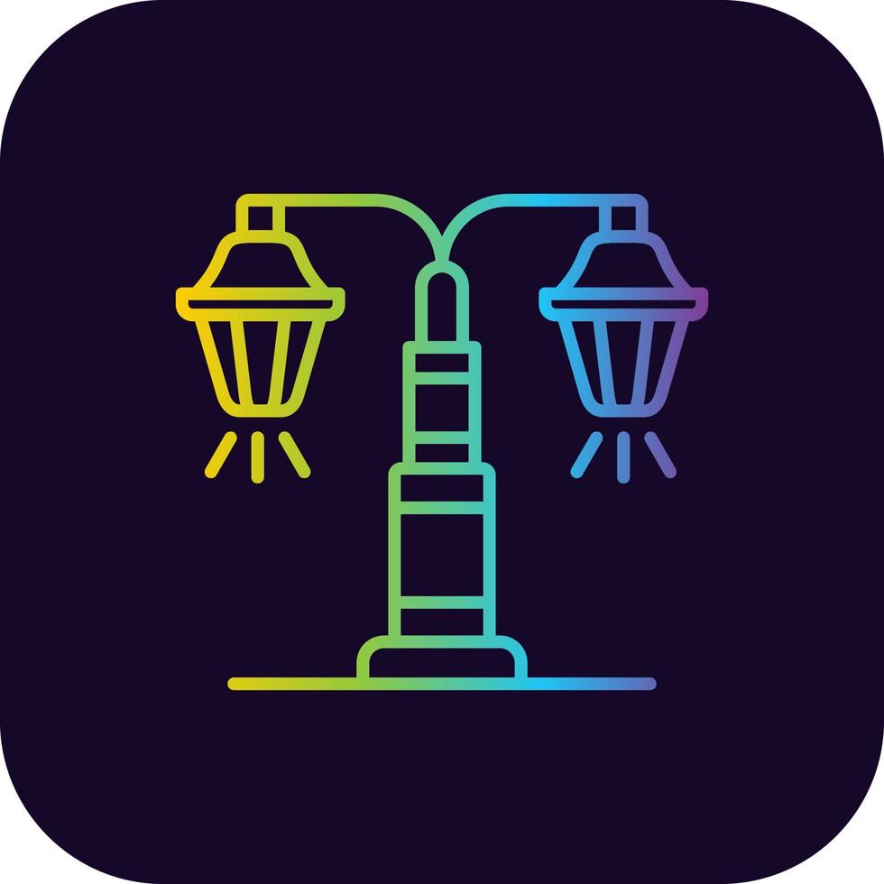 design de ícone criativo de lâmpada de rua vetor