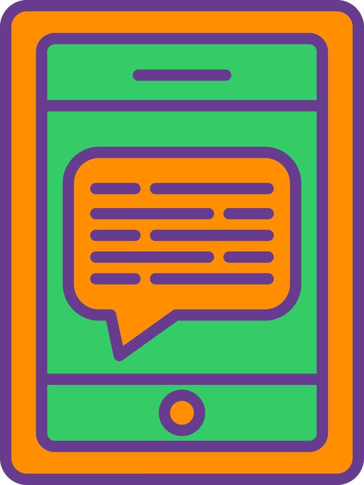 mensagem no design de ícone criativo de telefone vetor