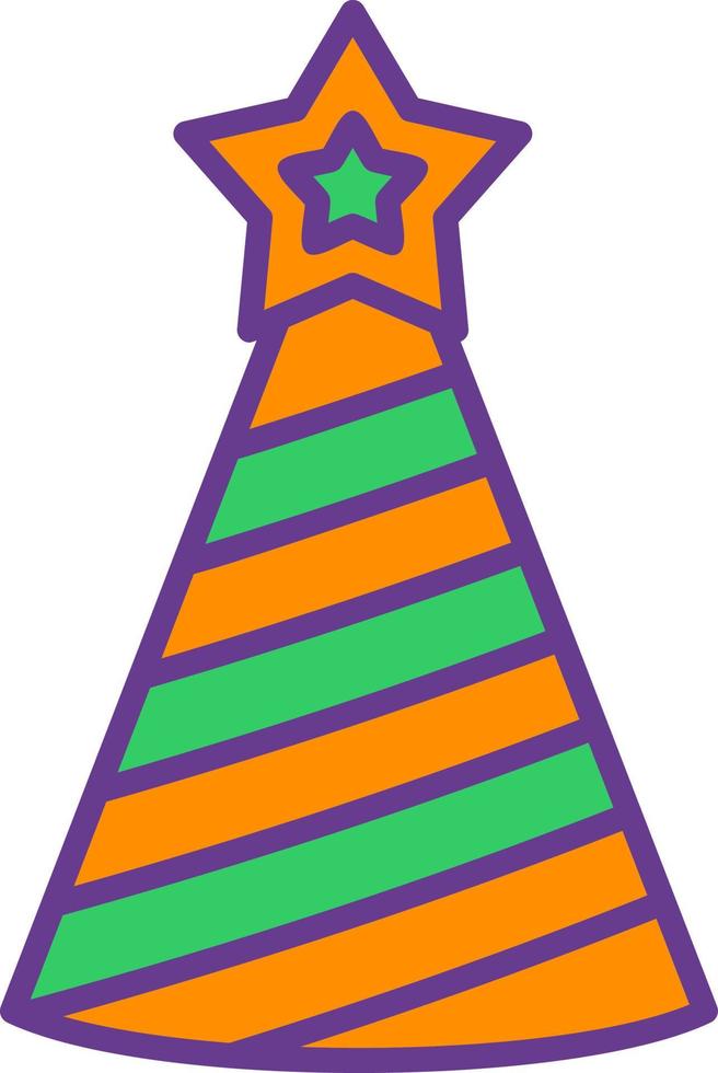 design de ícone criativo de chapéu de festa vetor