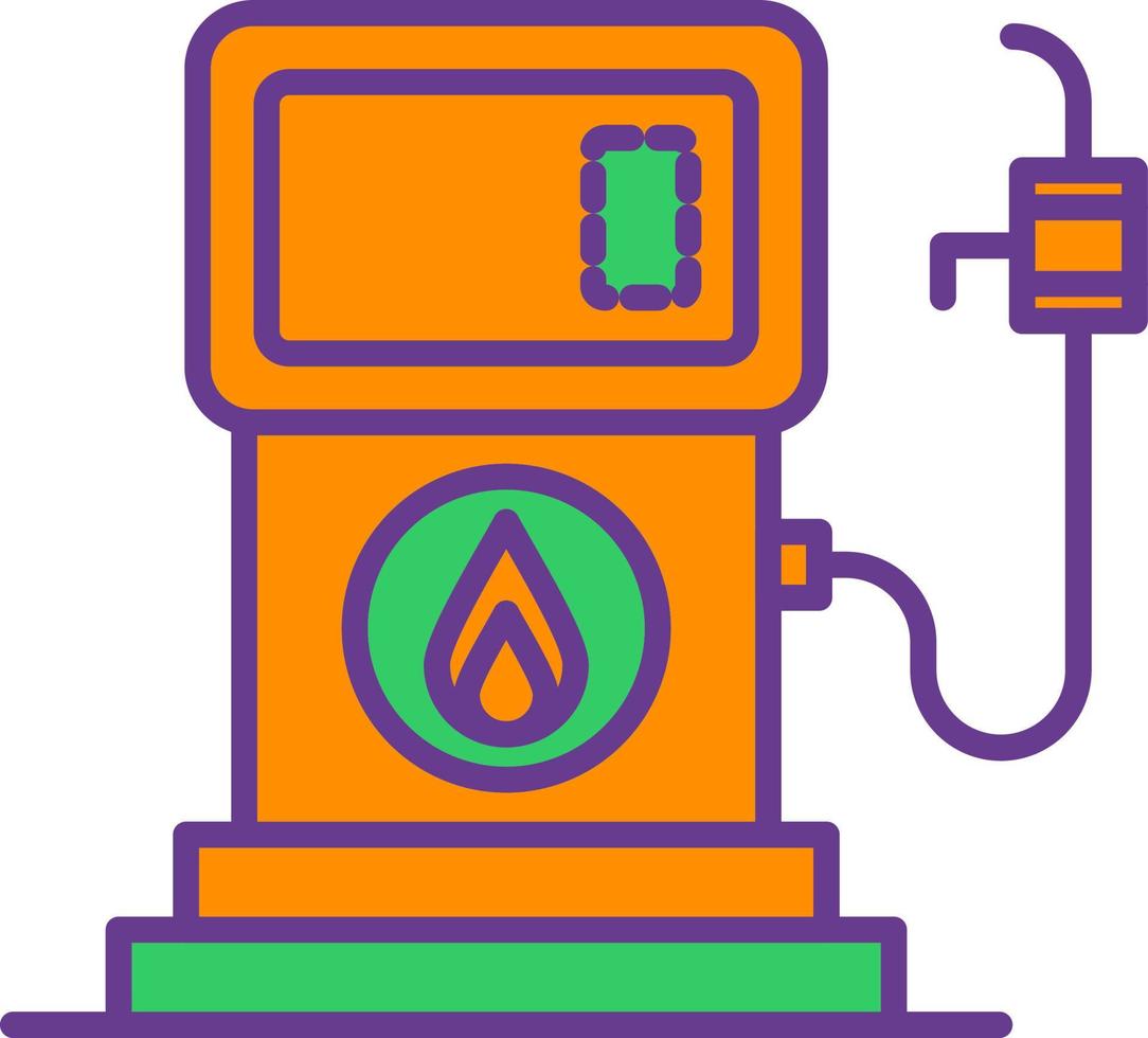 design de ícone criativo de posto de gasolina vetor