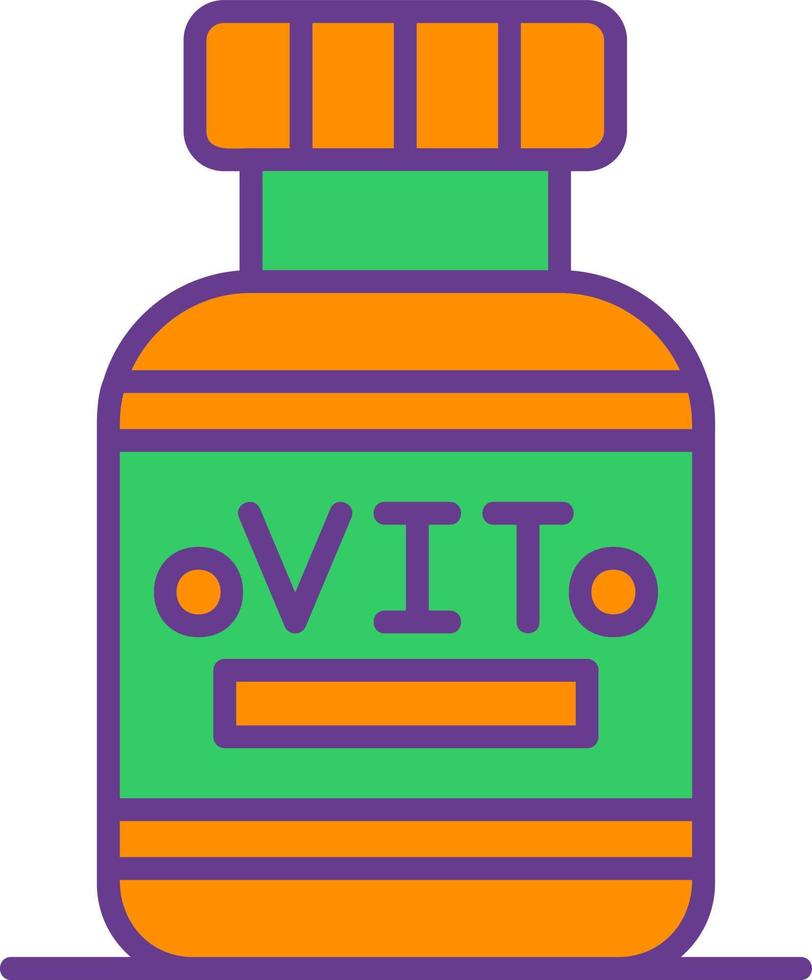 design de ícone criativo de vitaminas vetor