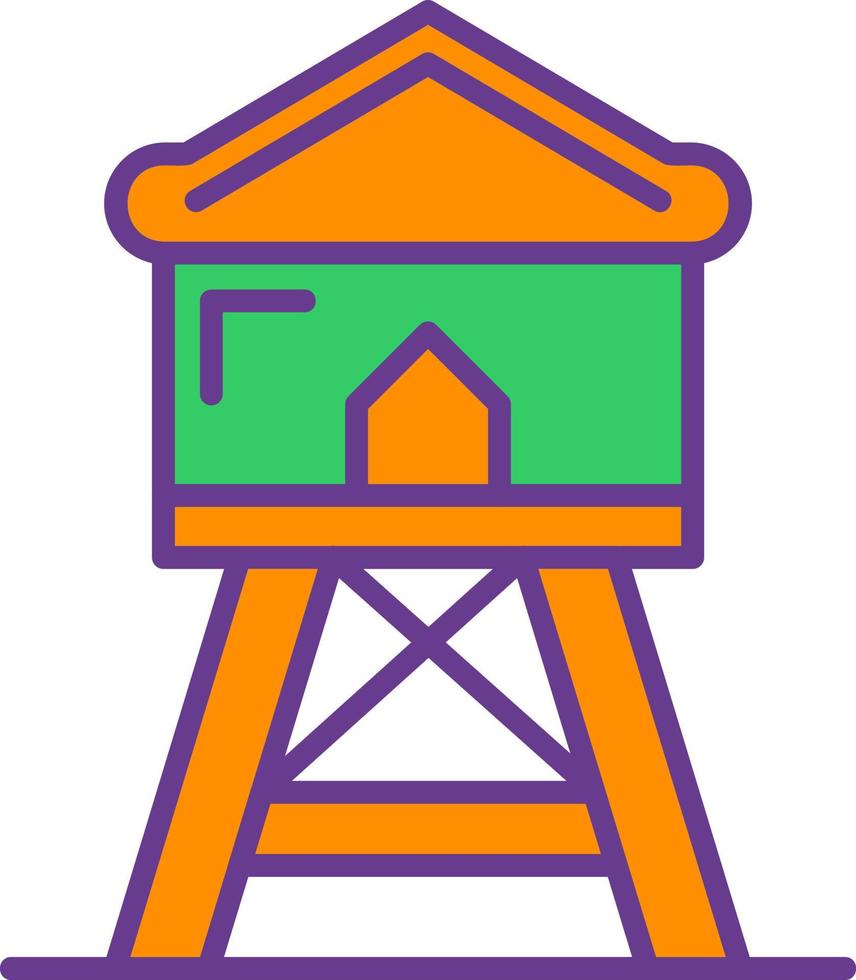 design de ícone criativo da torre de vigia vetor