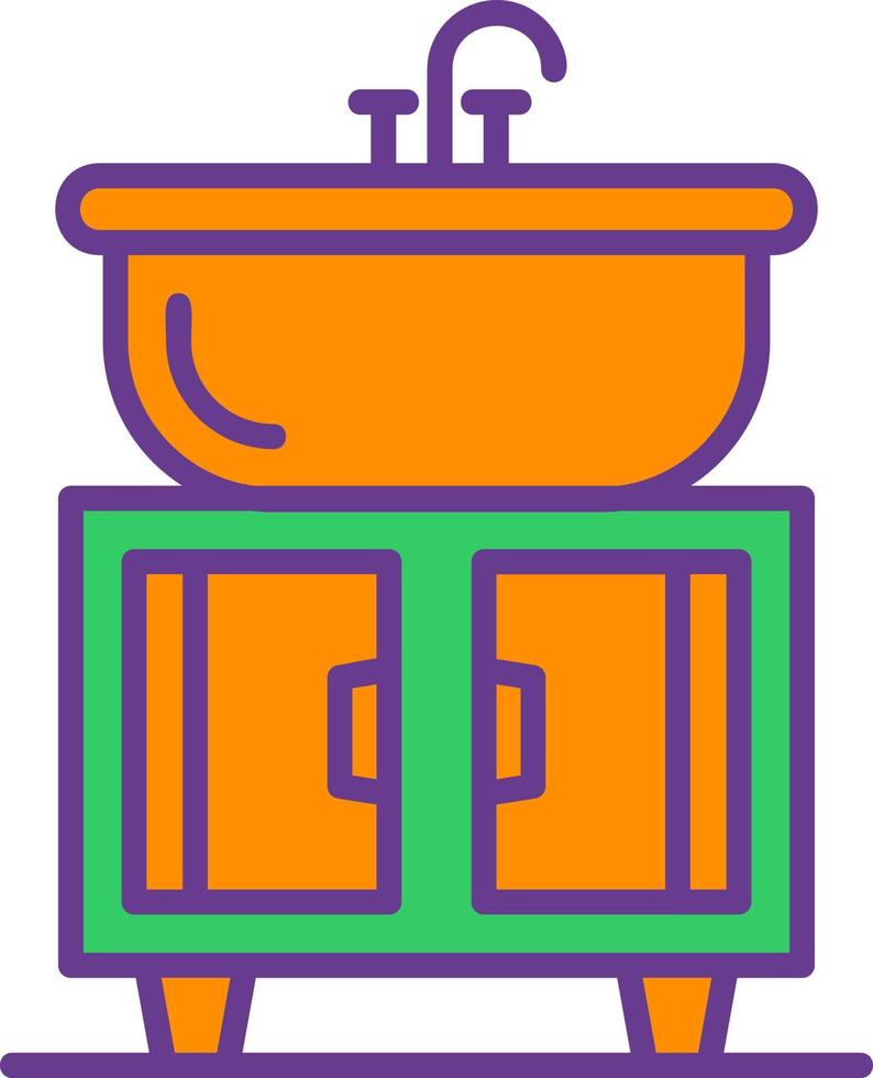 design de ícone criativo de lavatório vetor