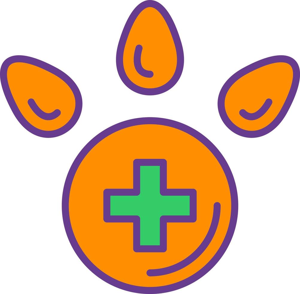 design de ícone criativo de pé veterinário vetor