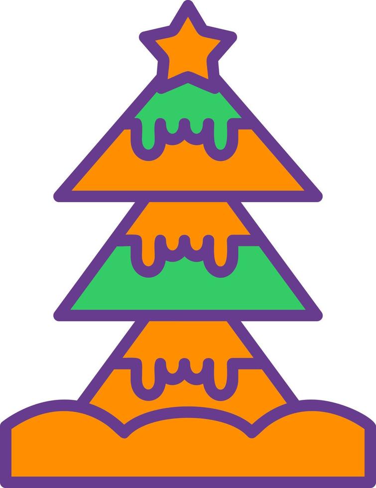 design de ícone criativo de árvore de natal vetor