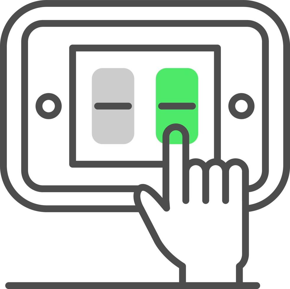 design de ícone criativo de interruptor de luz vetor