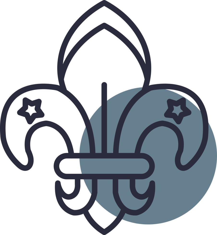 design de ícone criativo de flor de lis vetor
