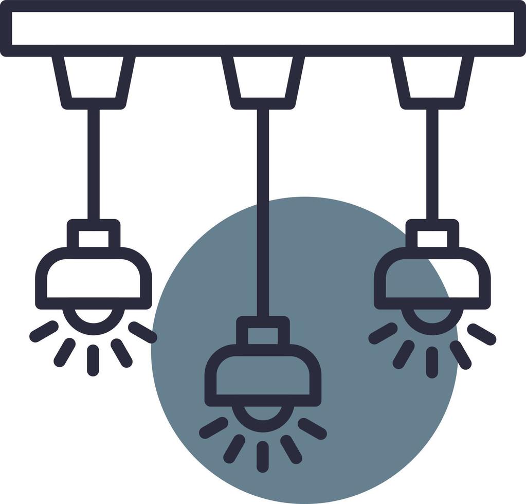 design de ícone criativo de luz de teto vetor