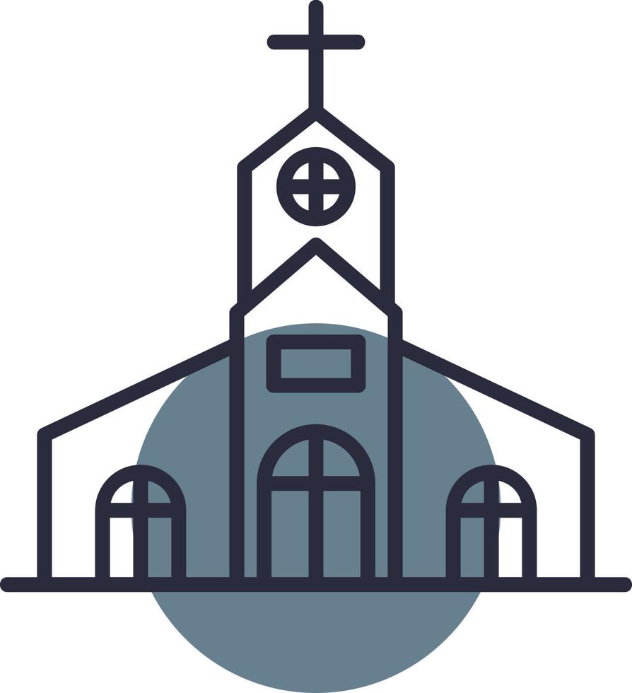 design de ícone criativo de igreja vetor