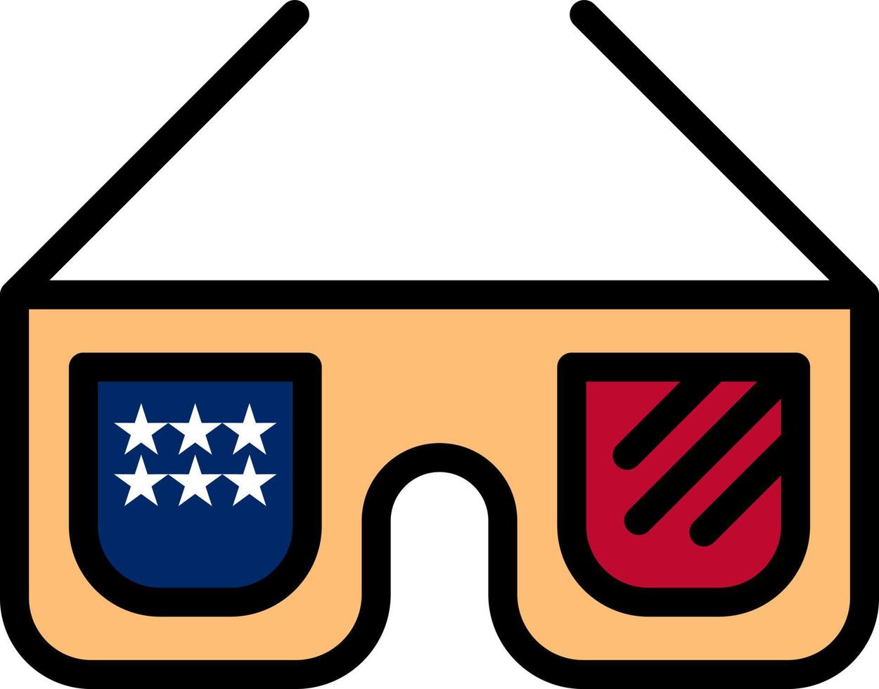 óculos de sol óculos modelo de banner de ícone de vetor de ícone de cor plana americano eua