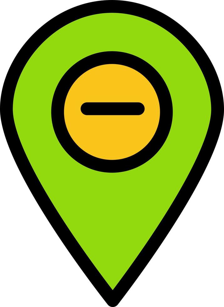 modelo de banner de ícone de vetor de ícone de cor plana pino de marcador de mapa de localização