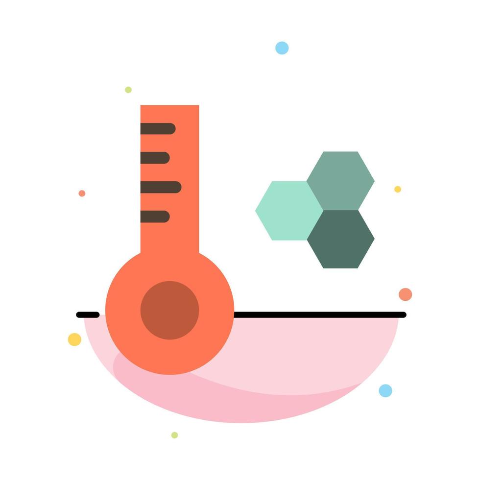 modelo de ícone de cor plana abstrata de termômetro de medidor de temperatura de temperatura vetor
