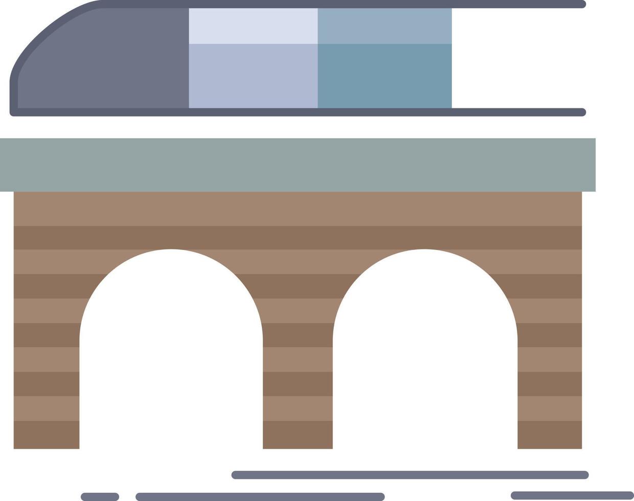 metrô ferrovia trem trem transporte vetor de ícone de cor plana