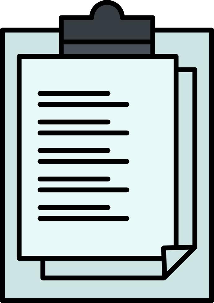 modelo de banner de ícone de vetor de ícone de cor plana apresentação de resultado de cartão de relatório de bloco de notas
