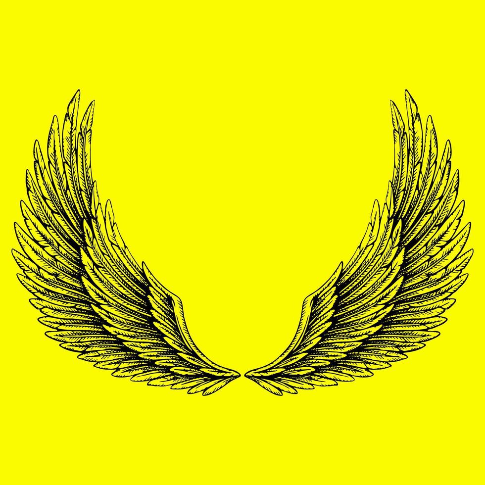 design de vetor de asas para ornamento de logotipo