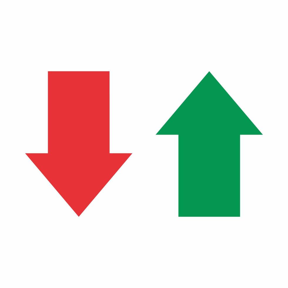 design de vetor de seta para cima e para baixo