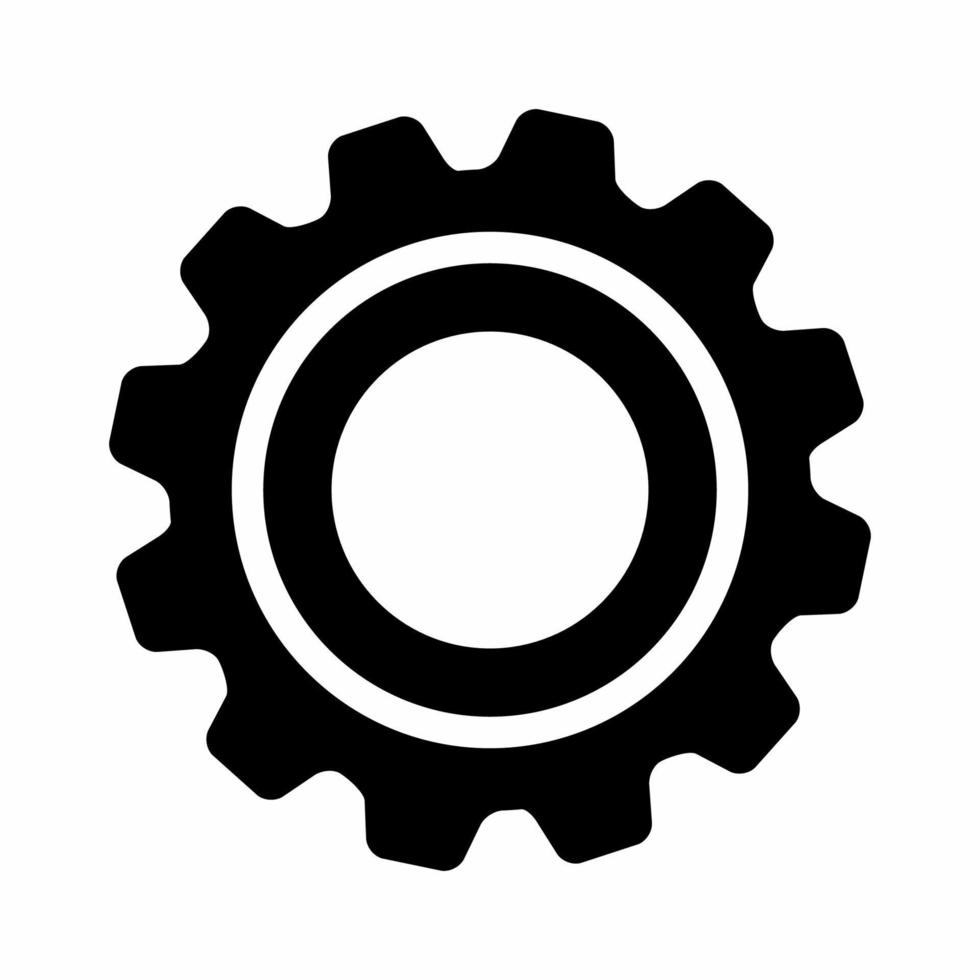 design de vetor de ícone de engrenagem para logotipo