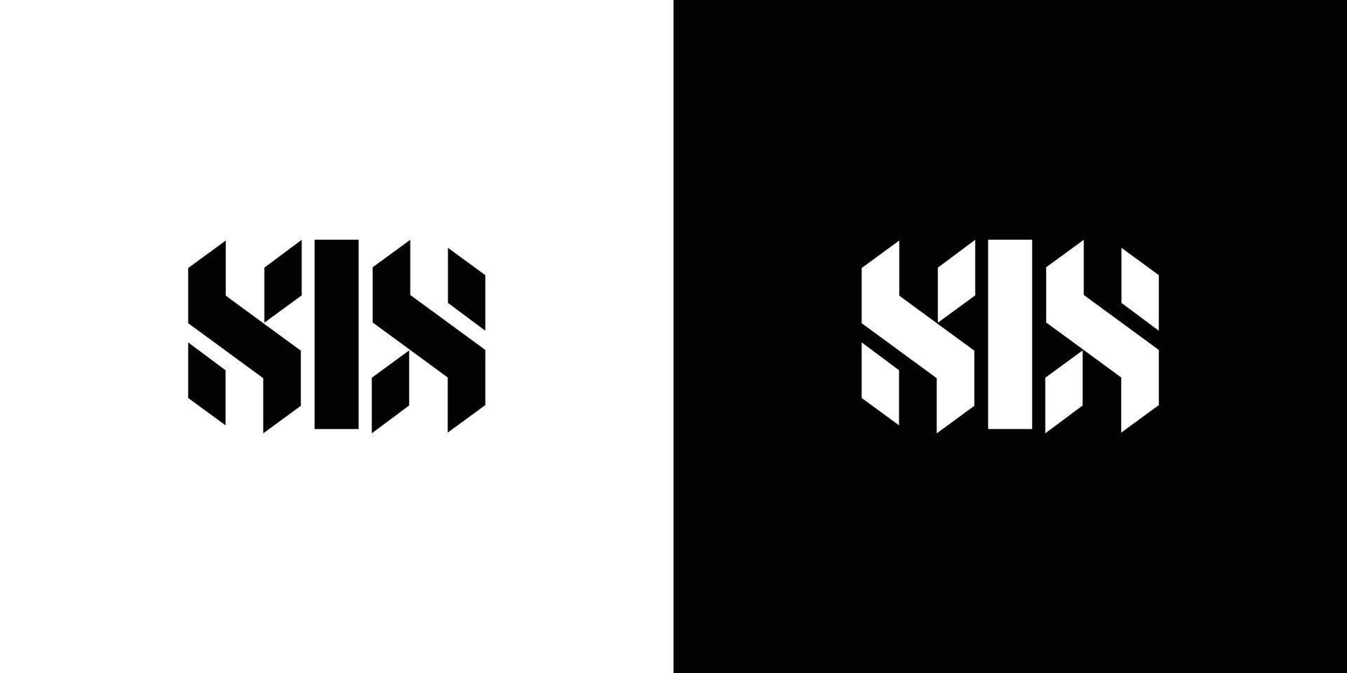 design de logotipo moderno e forte com as iniciais da letra sis vetor