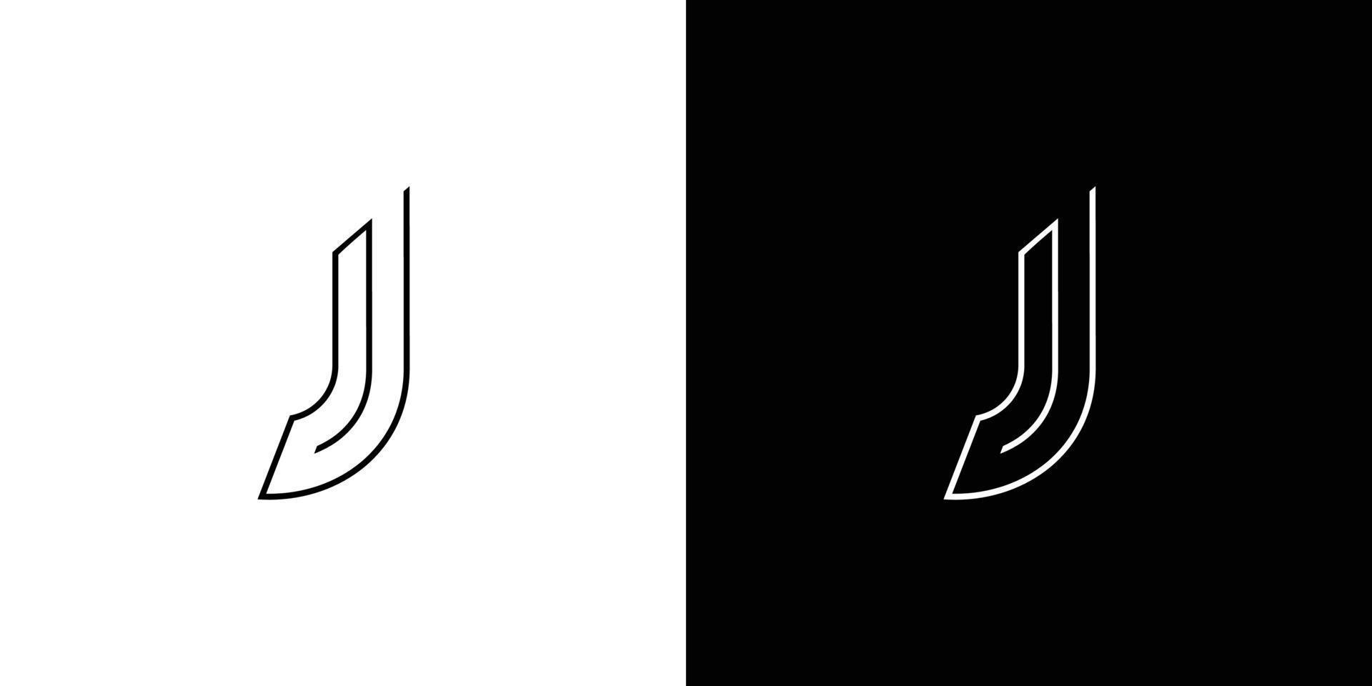 design simples e moderno do logotipo das iniciais da letra j vetor