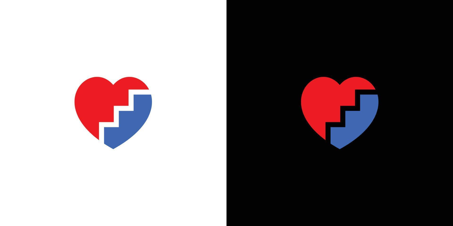 design de logotipo de estágios de amor simples e exclusivo vetor