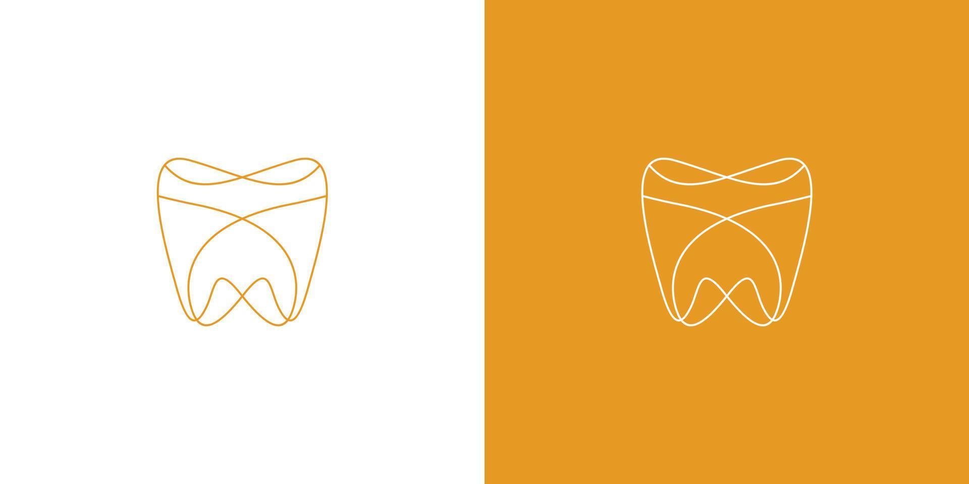 logotipo moderno elegante e profissional do ícone dental 2 vetor